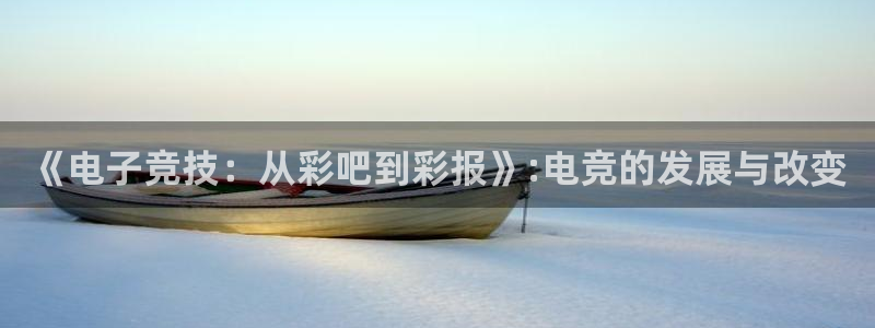 乐天堂fun官网：《电子竞技：从彩吧到彩报》:电竞的发展与改变